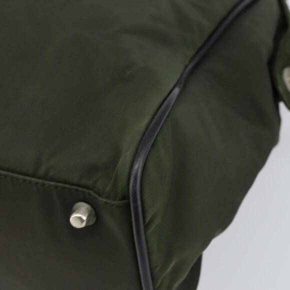 PRADA Hand Bag Nylon Khaki Silver Auth 151267 - Picture 16 of 16